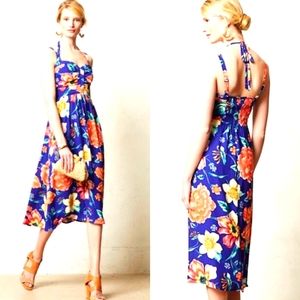 Anthro Moulinette Soeurs Blue Floral Annona Dress